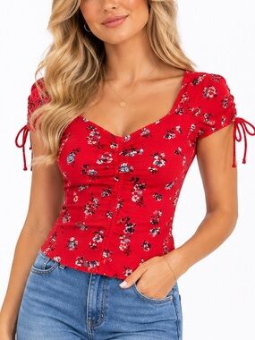 🆕 Floral Cropped Women's Top
